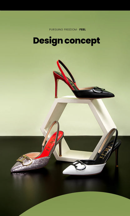 CHCH Women's Closed Toe Strappy Heels for Weddings