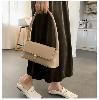 Luxury Women's Crossbody Shoulder Bag in Solid Color