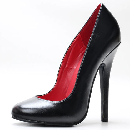 5.5 Inch Stiletto Ultra High Vintage Round Toe Pump Shoes