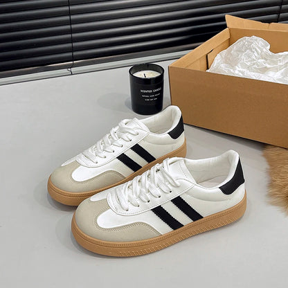 Women Lace-Up Casual Sneakers Breathable Tennis Shoes