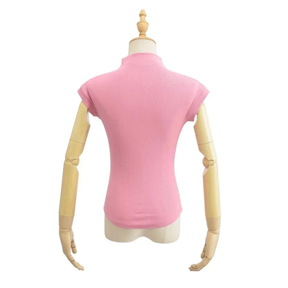 Women Summer Turtleneck Sleeveless Slim Fit Top