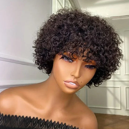Brazilian Afro Puff Pixie Bob Wig 99J Natural Brown