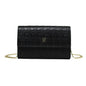 CH Women PU Leather Crossbody Bag with Metal Chain
