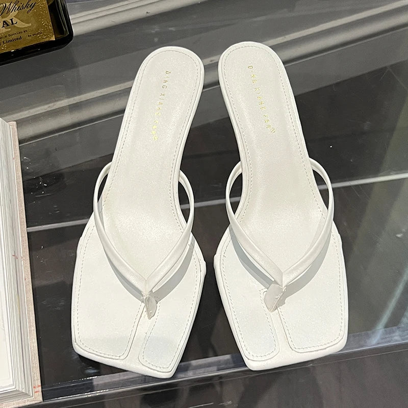 Women's Summer High Heel Flip Flops Sandals