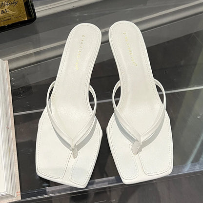 Women's Summer High Heel Flip Flops Sandals
