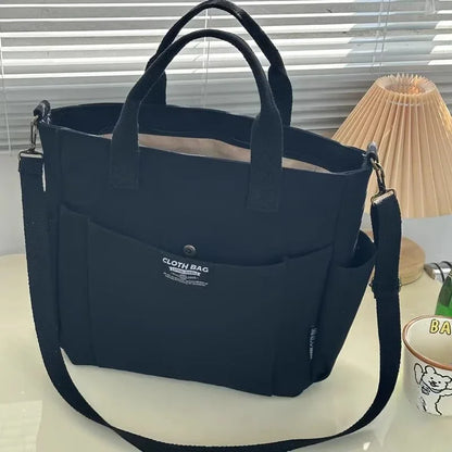 Canvas Large Capacity Commuter Shoulder Handbag