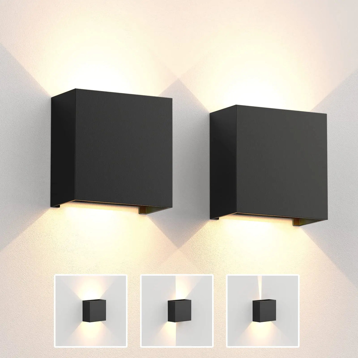 Modern LED Wall Sconces Black Aluminum Up Down Light