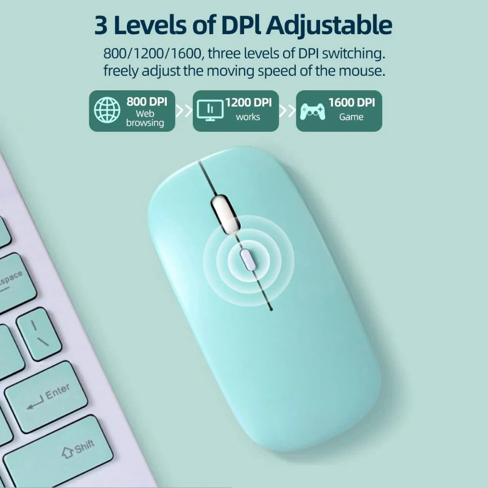 Wireless Bluetooth Gaming Mouse for MacBook and iPad