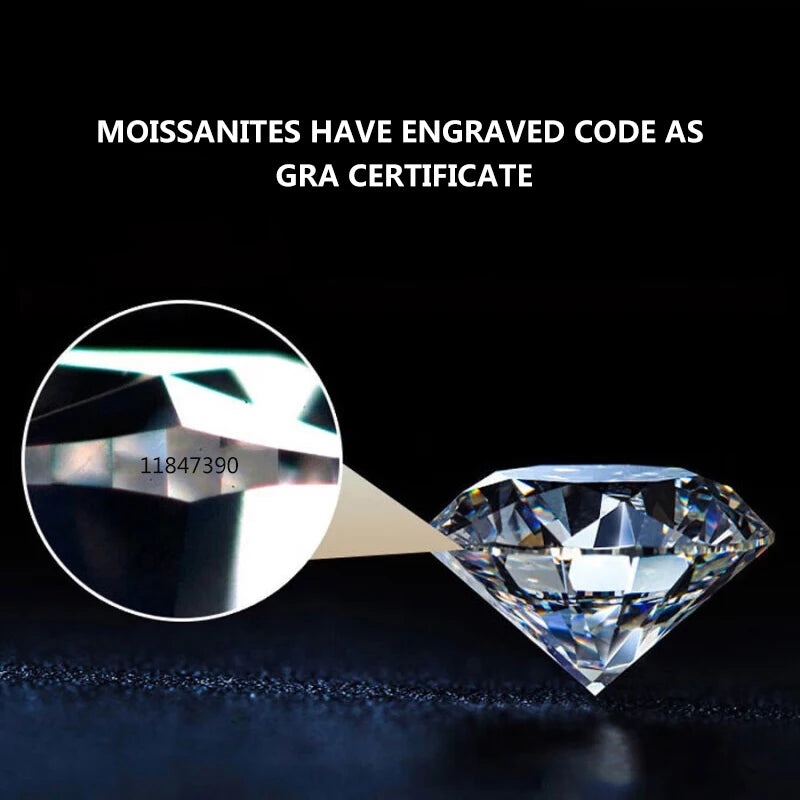 2ct Moissanite Diamond Ring for Women in Sterling Silver