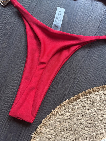 Halter Neck Micro Bikini Set Women Solid Swimwear