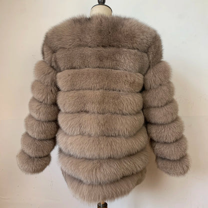 4in1 Real Fox Fur Coat for Women