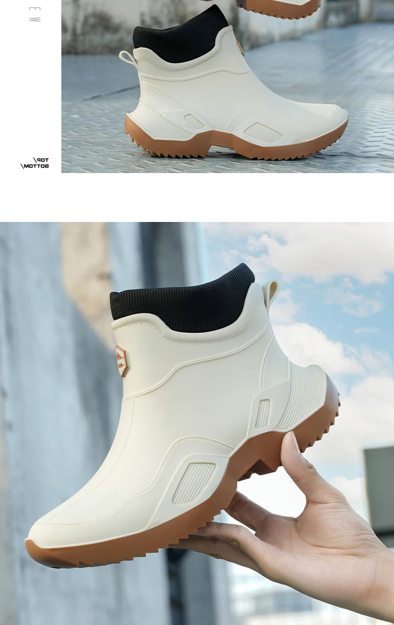 Men's Waterproof Fleece-Lined Rain Boots