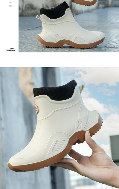 Men's Waterproof Fleece-Lined Rain Boots