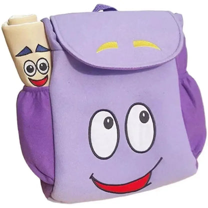 Dora The Explorer Purple Canvas Backpack with Pencil Case