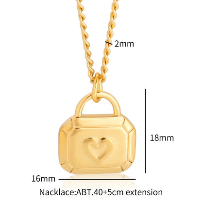 Stainless Steel Heart Pendant Necklace for Women