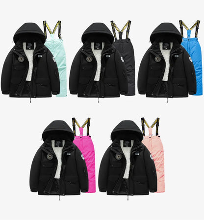 Winter Skiing Suit for Boys and Girls, Waterproof Polyester