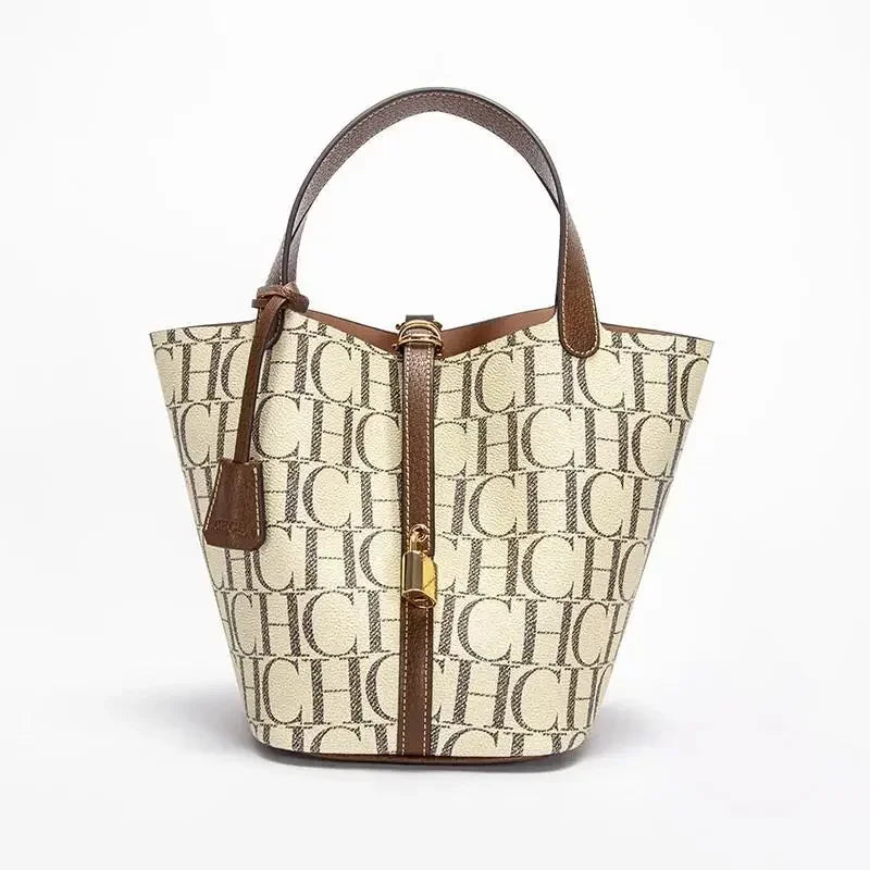 Large Capacity Women's Shoulder Bag with Letter Print