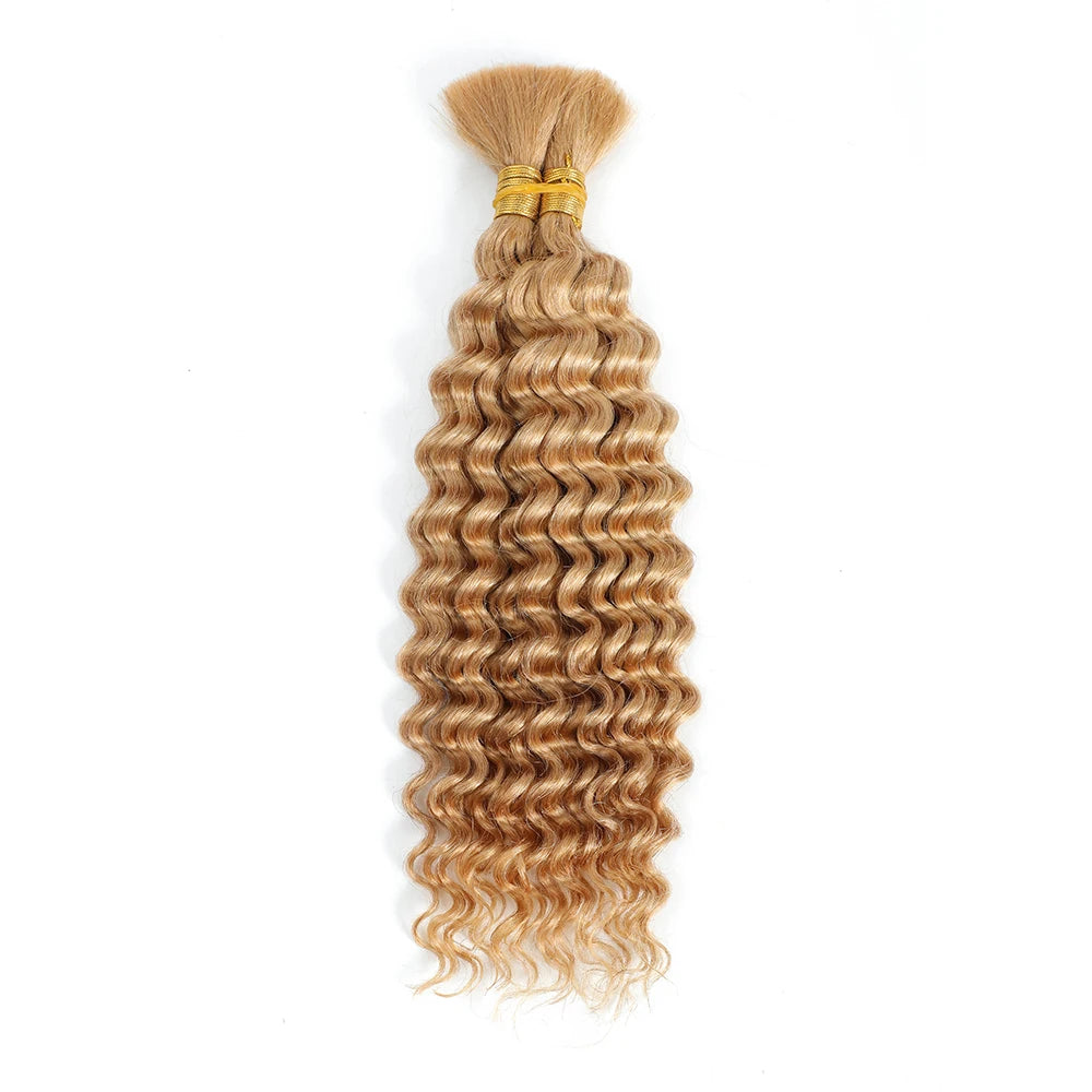Deep Wave Bulk Human Hair 100g for Braiding