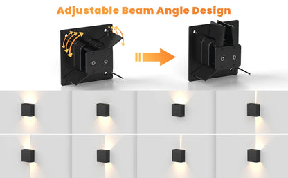 Modern LED Wall Sconces Black Aluminum Up Down Light