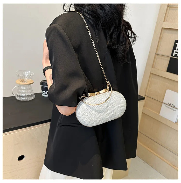 Luxury Sequined Hand-held Dinner Bag for Weddings