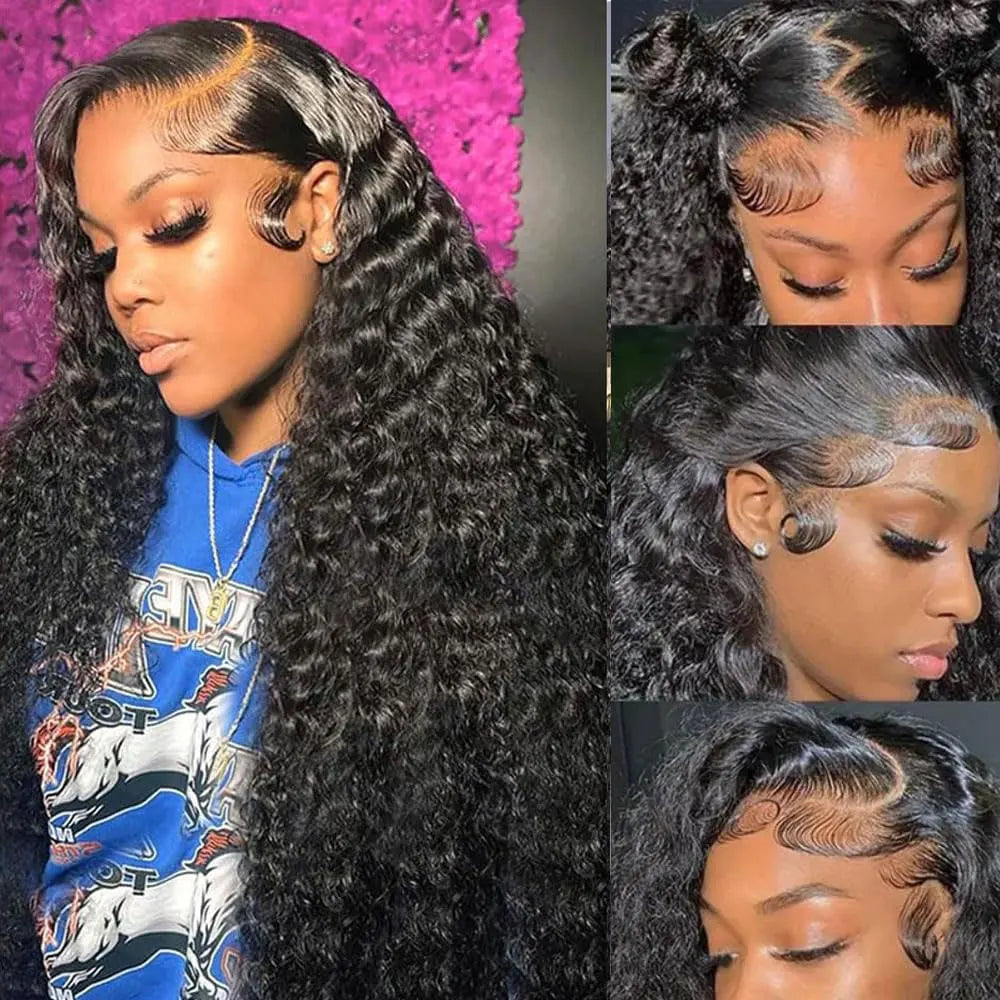 13x6 Glueless Brazilian Deep Wave Lace Frontal Wig