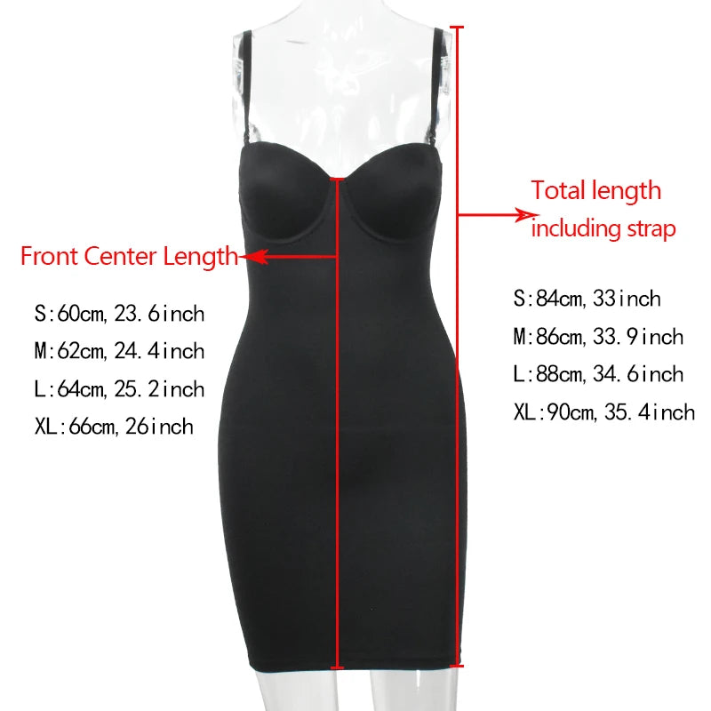 Backless Bodycon Mini Dress with Skinny Straps in Black
