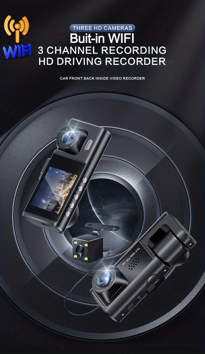 1080P WiFi Dash Cam with Front and Rear Cameras