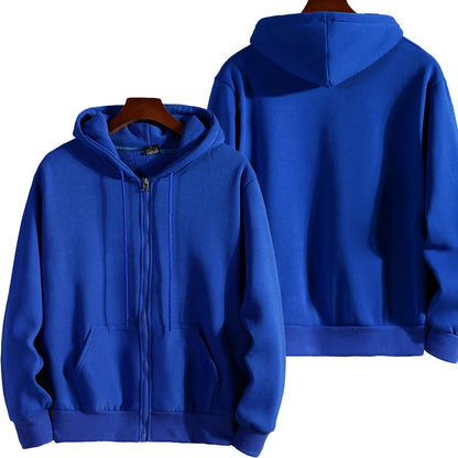 Zipper Hooded Sweatshirt for Men Casual Polyester