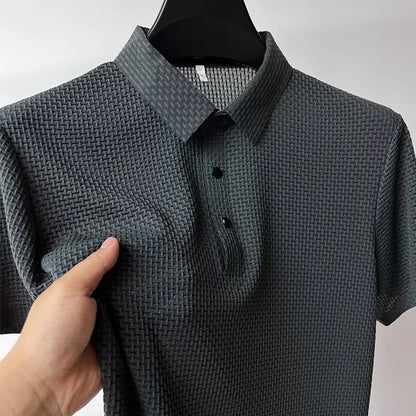 Men's Casual Short Sleeve Solid Color Polo Shirt