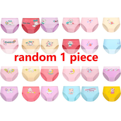 Cotton Cartoon Unicorn Print Girls Panties Set