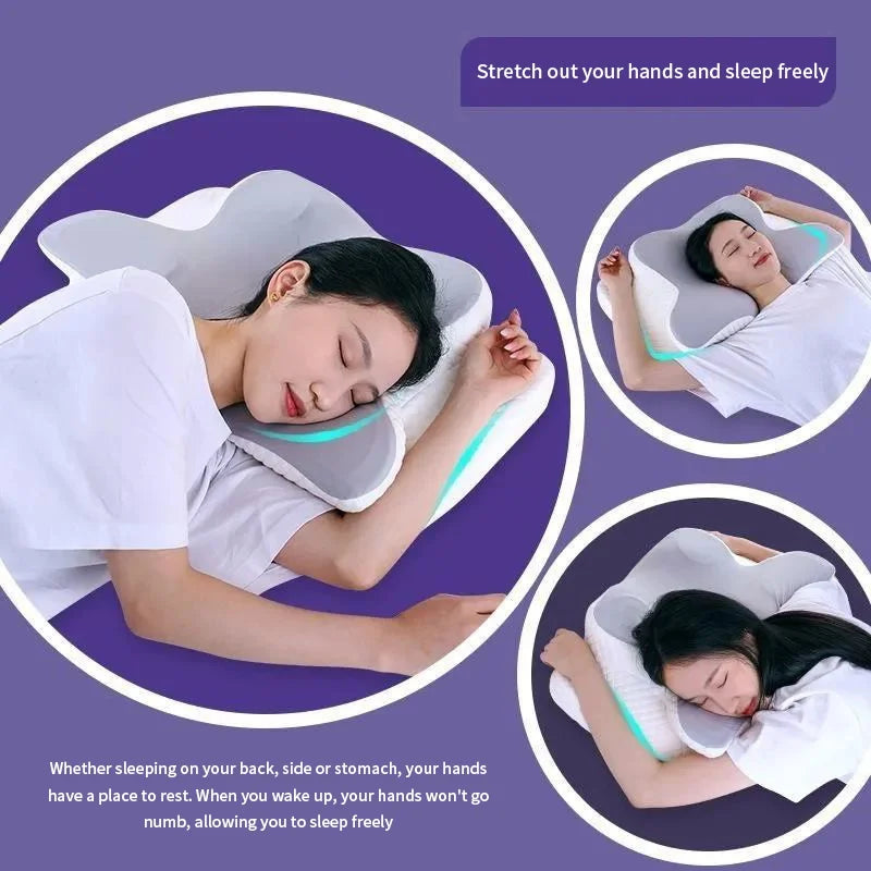 Memory Foam Butterfly Neck Pillow for Bedding