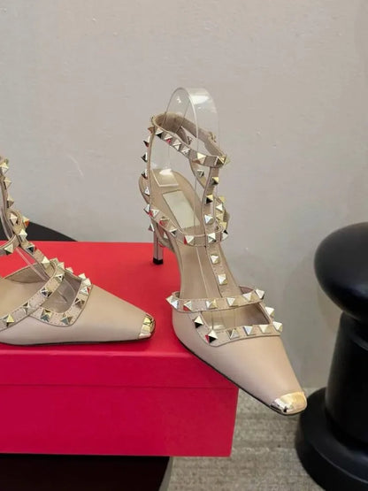 Summer High-Heeled Rivet Women's Sandals