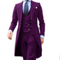Royal Blue Long Tail Coat 3 Piece Suit for Men