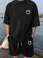 Men's Casual Hawaiian Print T-Shirt and Shorts Set