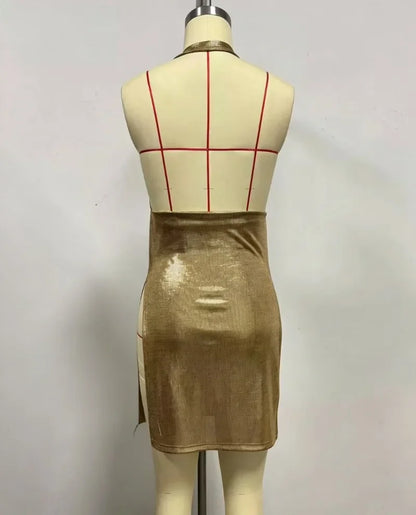 V Neck Sequin Cami Mini Dress for Women Party