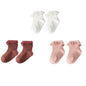 Cotton Lace Socks for Toddler Girls Non-slip Half Knee