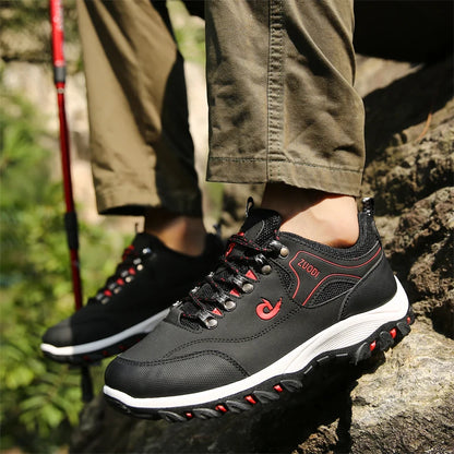 Men's Leather Casual Sneakers for Tennis and Walking
