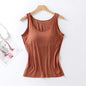 Women's Slim Fit Tank Top with Built-In Bra