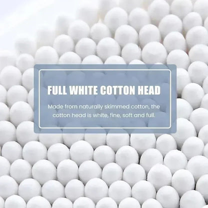 100 Pcs Baby Cotton Swabs with Wooden Sticks