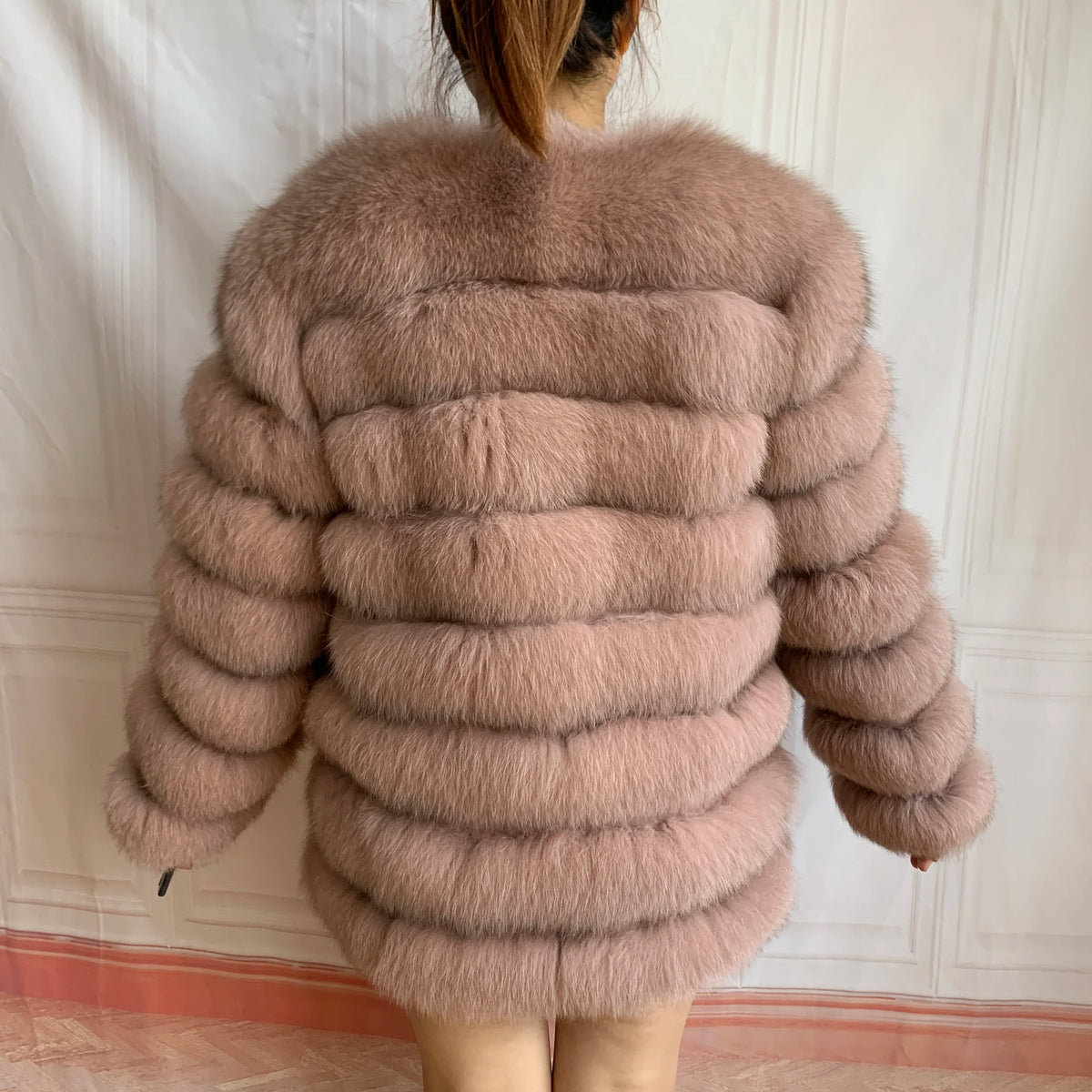 4in1 Real Fox Fur Coat for Women