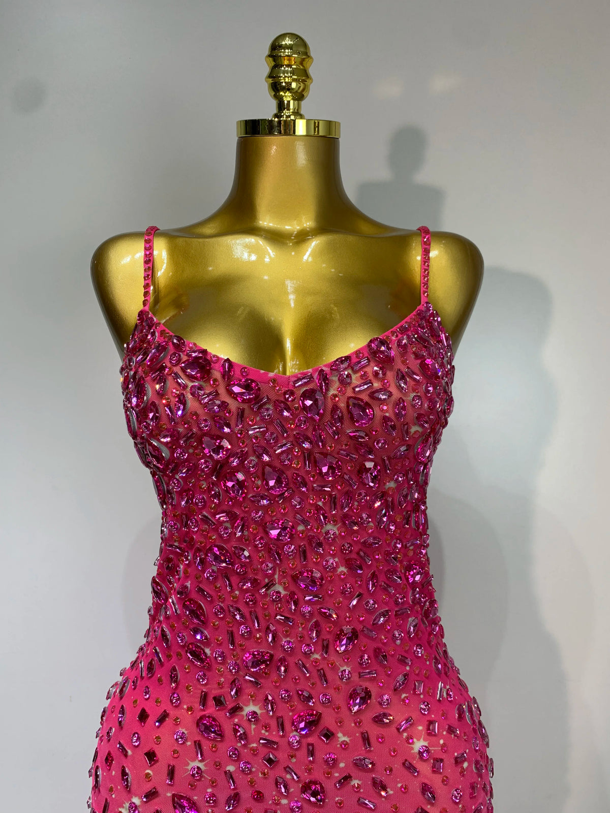 Luxury Rhinestone Mesh Bodycon Dress for Women