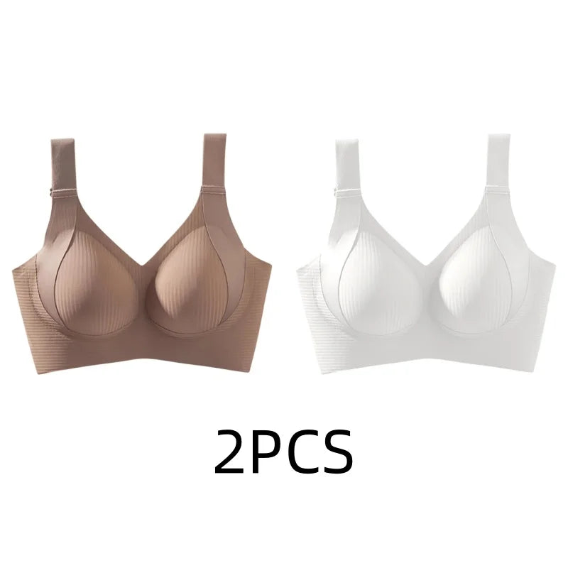 Women's Seamless Wire-Free Bra, Thin Style, Large Size