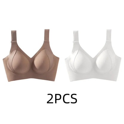 Women's Seamless Wire-Free Bra, Thin Style, Large Size