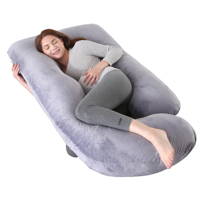 G Shaped Full Body Maternity Pillow with Removable Cover
