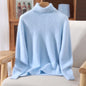 Mink Fur High Collar Pullover Sweater for Women