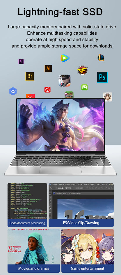 Ultra Slim 14.1 Inch Laptop 16GB RAM 2TB SSD