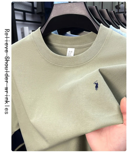 Cotton Men's Short Sleeve T-Shirt Casual Round Neck