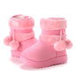 Girls Winter Snow Boots Thick Warm Rubber Microfiber