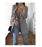 Slim Fit Polo Neck Cardigan Women's Coat