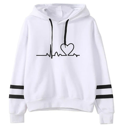Womens Casual Stripe Hoodie and Sweatpants Set